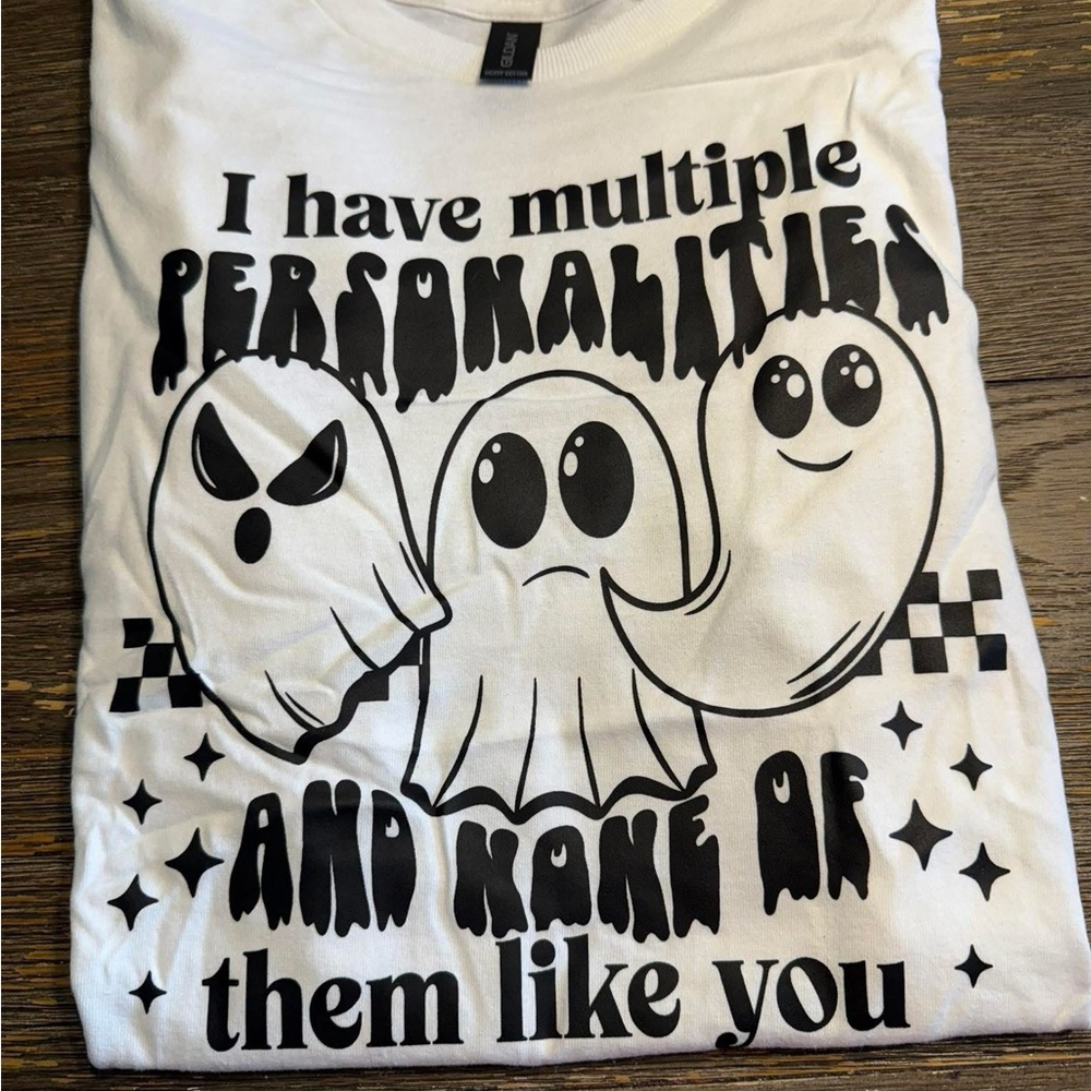 Ghost Print White T-Shirt